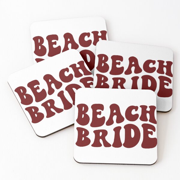 Item preview, Dark Red Beach Bride Tropical Beach Retro Bachelorette Party Favor and Gifts designed and sold by mysticblvd.