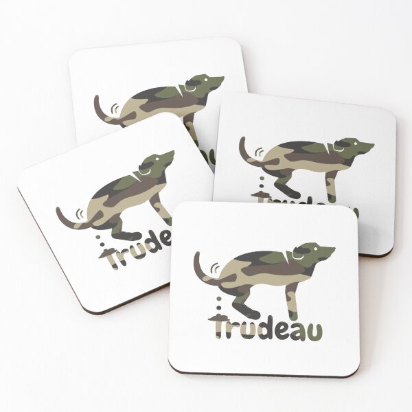 Item preview, Trudeau Dog Pooping 4 Camo 1  designed and sold by KomarDesigns.