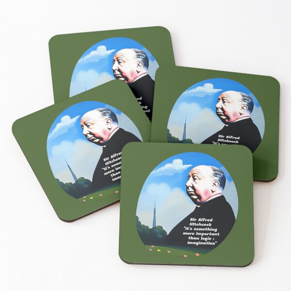Item preview, Sir Alfred Hitchcock Quote: It's something more important than logic: Imagination designed and sold by iziskosmos.