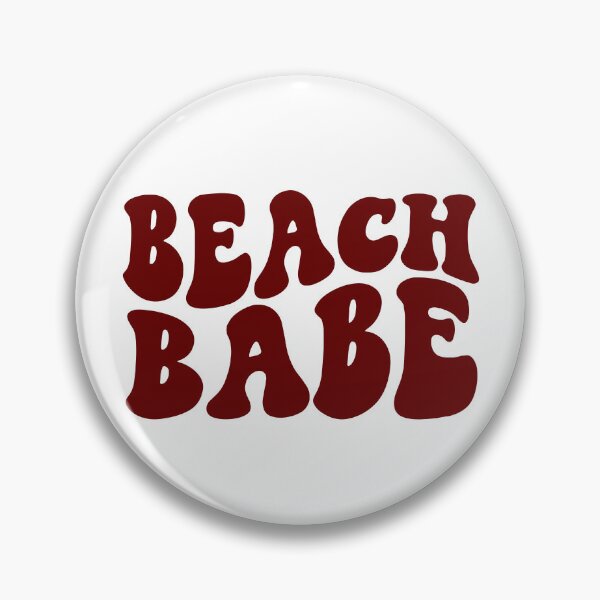 Item preview, Dark Red Beach Babe Tropical Beach Retro Bachelorette Party designed and sold by mysticblvd.