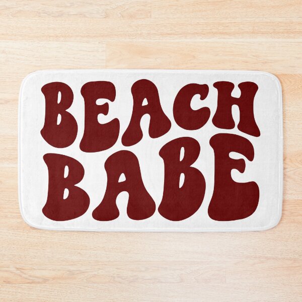 Item preview, Dark Red Beach Babe Tropical Beach Retro Bachelorette Party designed and sold by mysticblvd.