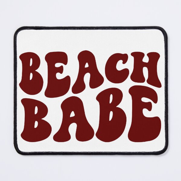 Item preview, Dark Red Beach Babe Tropical Beach Retro Bachelorette Party designed and sold by mysticblvd.