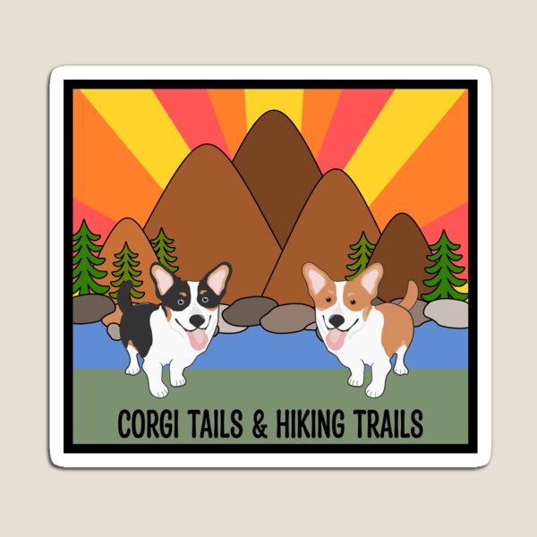 Item preview, Corgi Tails and Hiking Trails Square designed and sold by Lrtheurer.
