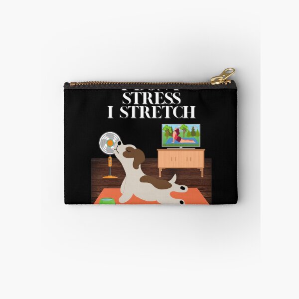 Item preview, I Don't Stress, I Stretch - Dog Yoga, Exercise and Fitness Appreciation, Meditation, Namaste designed and sold by emoney14.