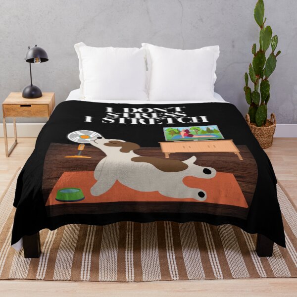 Item preview, I Don't Stress, I Stretch - Dog Yoga, Exercise and Fitness Appreciation, Meditation, Namaste designed and sold by emoney14.