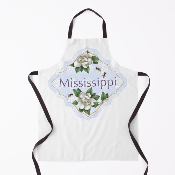 Item preview, Mississippi Motif Illustration for Travelers US State Collection MS magnolia tree honeybee designed and sold by JourneyHomeMade.