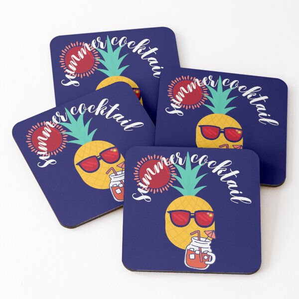 Item preview, Summer Cocktail, funny pineapple enjoying the summer and wearing sunglasses. designed and sold by Malogue.