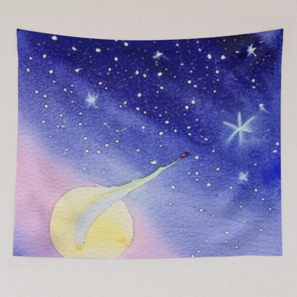 Item preview, Starry Night Sky in Watercolor designed and sold by SquishStitches.