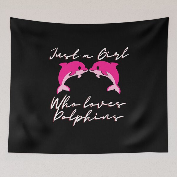 Item preview, Just a girl who loves dolphins, Pink Baby Girl Birthday Baby Shower Gift Idea Design designed and sold by barretp27.
