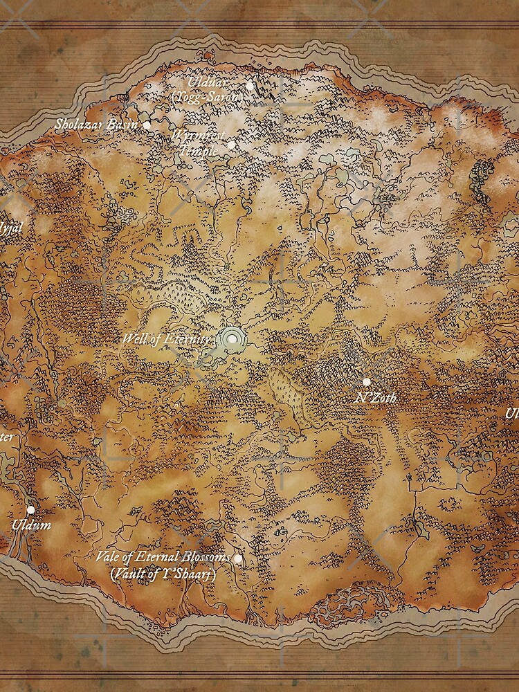 Map of Ancient Kalimdor after the ordering of Azeroth