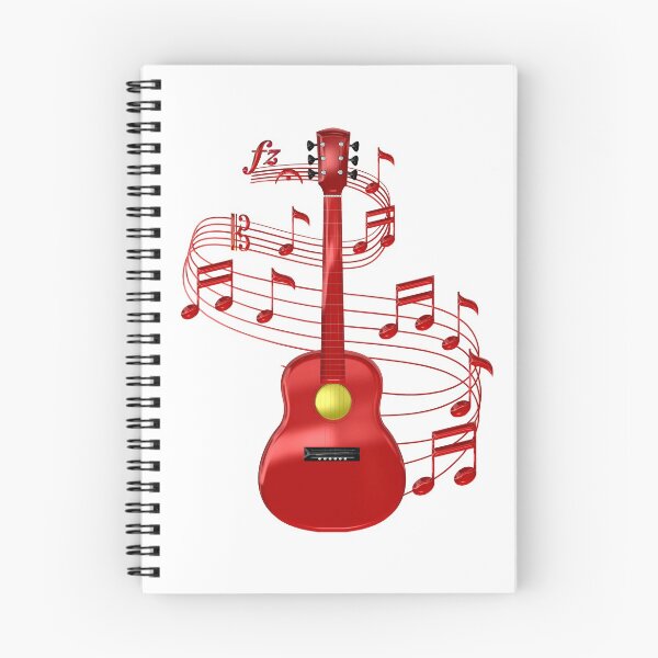 Item preview, Acoustic Guitar With Music Notes designed and sold by CoolDoodles.