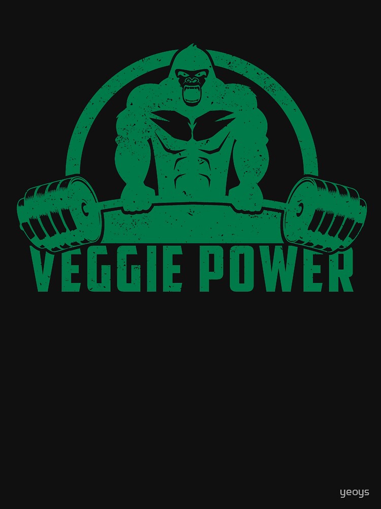 Veggie Power Vegan Muscle Gorilla - Funny Workout Quote Gift von yeoys