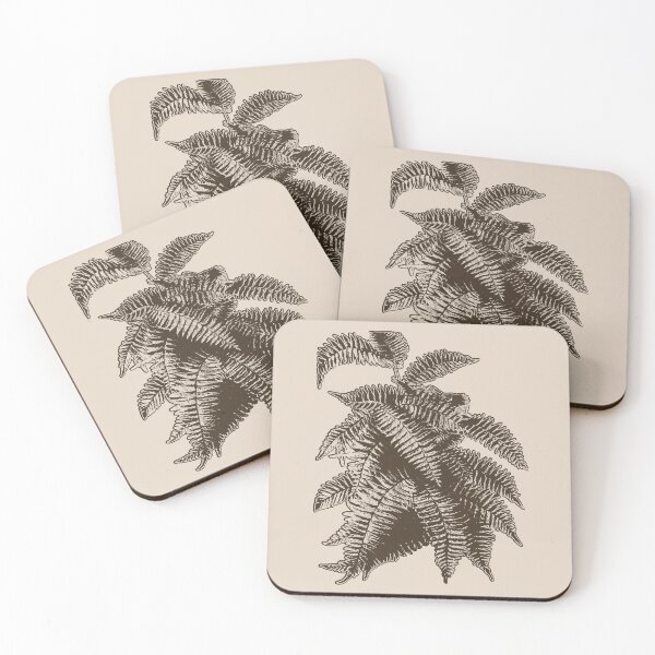Item preview, Fern Lover | Beige and Brown Artwork |  designed and sold by VintagePlantJoy.