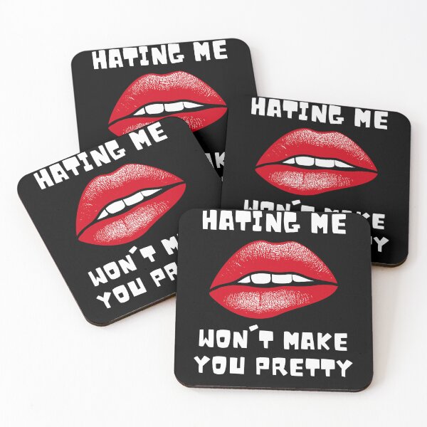 Item preview, Hating Me Wont Make You Pretty, Hot Red Lips Fun and Funny Birthday Gift Idea Art Design designed and sold by barretp27.