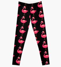 Pink Flamingo Christmas Leggings