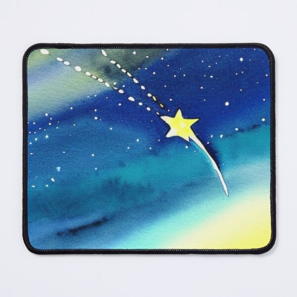 Item preview, Shooting Star in a Night Sky in Watercolor designed and sold by SquishStitches.