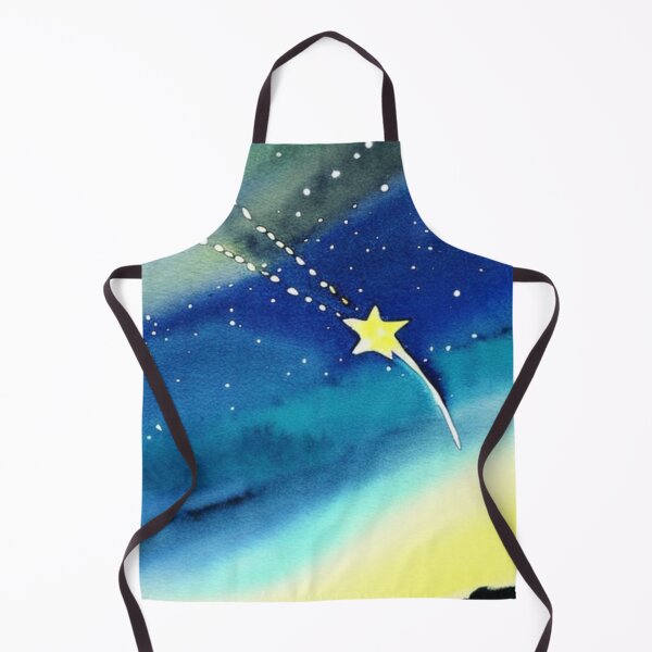 Item preview, Shooting Star in a Night Sky in Watercolor designed and sold by SquishStitches.