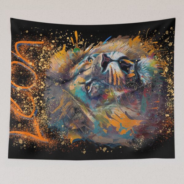 Item preview, lion face painting designed and sold by Elnica.