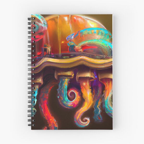 Aperçu de l'œuvre Méduse steampunk colorée d'une autre dimension créée et vendue par DuniDesign.
