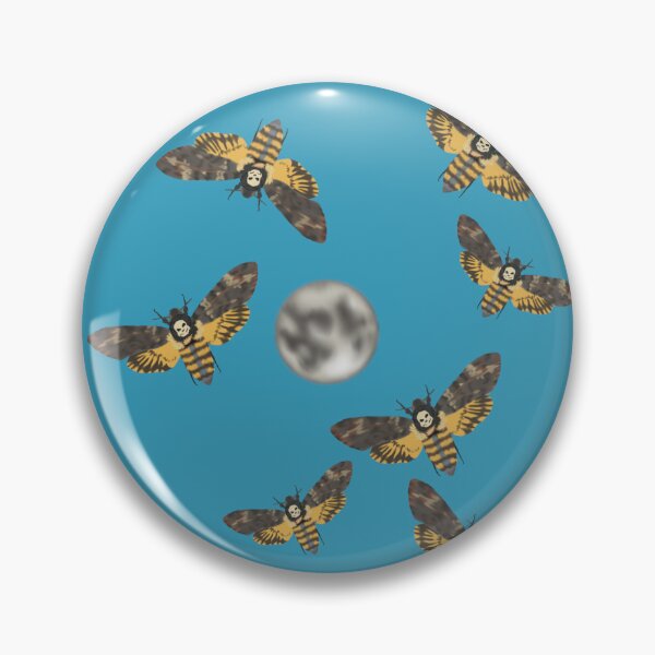 Item preview, Death's Head Moth and Moons Blue 2 designed and sold by Ashley Gagnon.