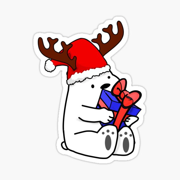 "Ice Bear Christmas" Sticker for Sale by Cool-Art  Redbubble