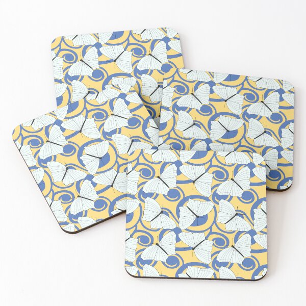 Item preview, White Butterflies on Whimsical Background designed and sold by MoePark.