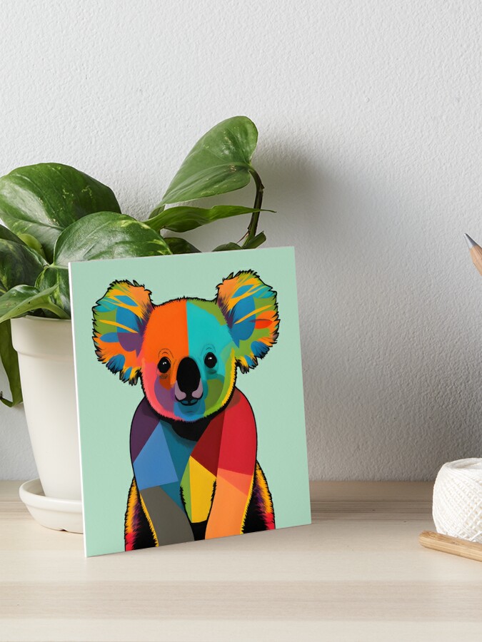 A colorful koala bear | Art Board Print