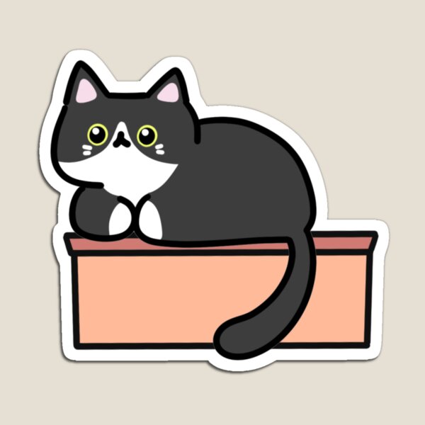 Item preview, Cute Tuxedo Kitty Cat on the Box Kawaii designed and sold by MiuuStudio.