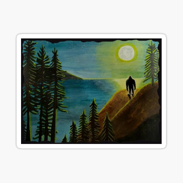 Nocturnal Creature - Sasquatch Bigfoot Art Sticker