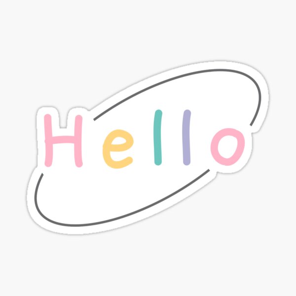 Item preview, Hello text  designed and sold by Janniiz.