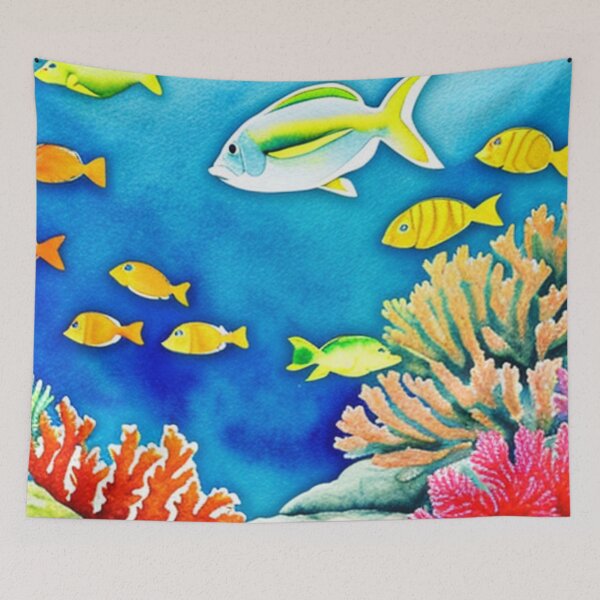 Item preview, Ocean Life in Watercolor designed and sold by SquishStitches.