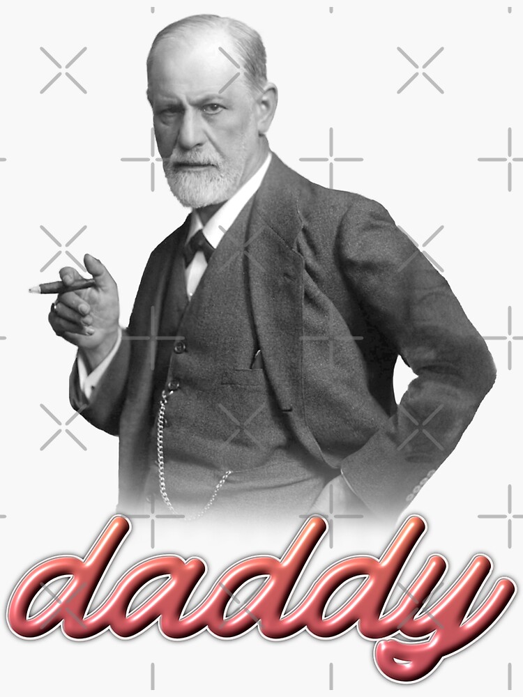 "Sigmund Freud daddy psyhology design" Sticker for Sale by