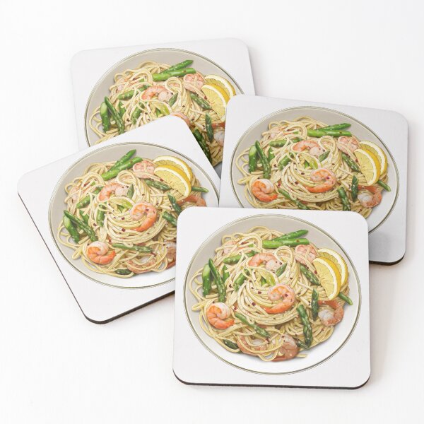 Item preview, Garlic Prawn Linguine with Asparagus designed and sold by keepo.