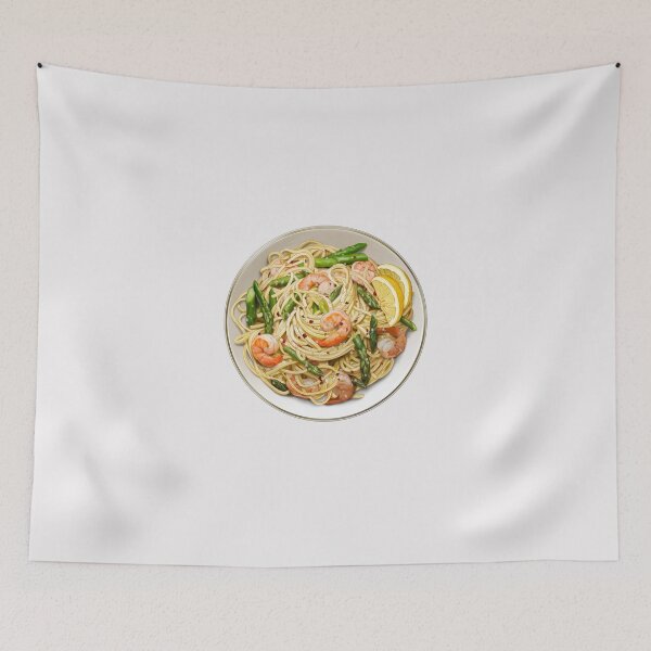 Item preview, Garlic Prawn Linguine with Asparagus designed and sold by keepo.