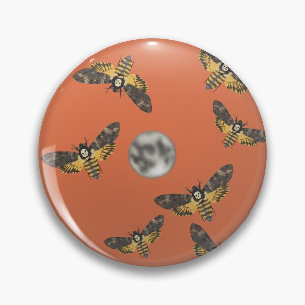 Item preview, Death's Head Moth and Moons Orange designed and sold by Ashley Gagnon.