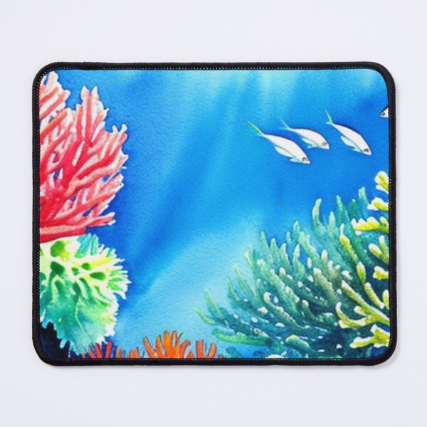 Item preview, Ocean Reef in Watercolor designed and sold by SquishStitches.