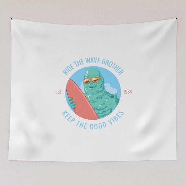 Item preview, Ride The Wave Brother - Surfing Monster designed and sold by Tiptopteess.