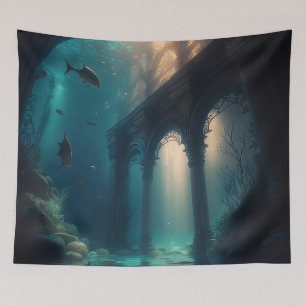 Item preview, Submerged Atlantis: A City of Marble Beneath the Waves designed and sold by oanaunciuleanu.
