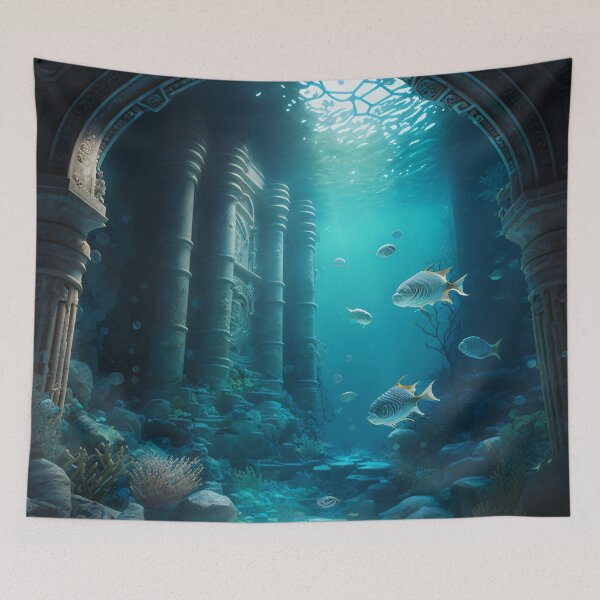 Item preview, Submerged Atlantis: A City of Marble Beneath the Waves designed and sold by oanaunciuleanu.