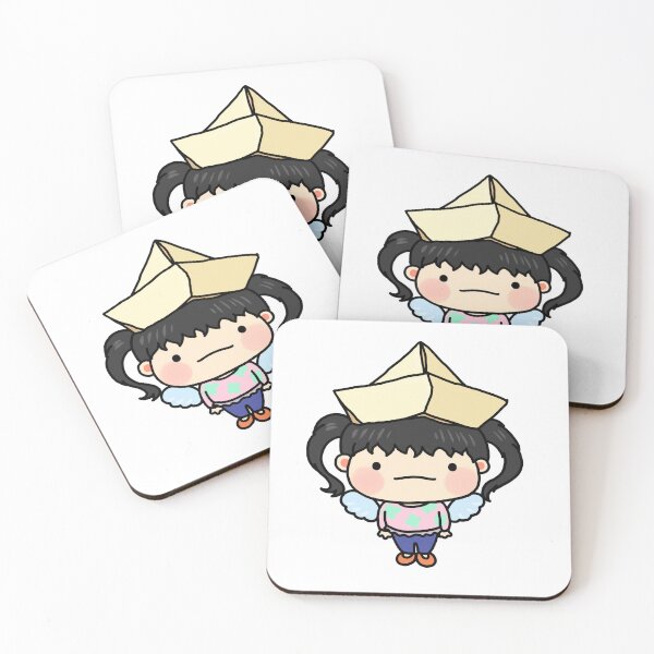 Item preview,  Black haired girl character wearing a paper boat hat designed and sold by geami.