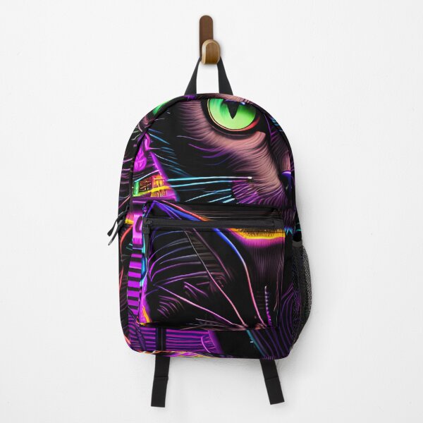 Item preview, #F101: Colorful Neon City Cat Sketch designed and sold by FarStarL33.