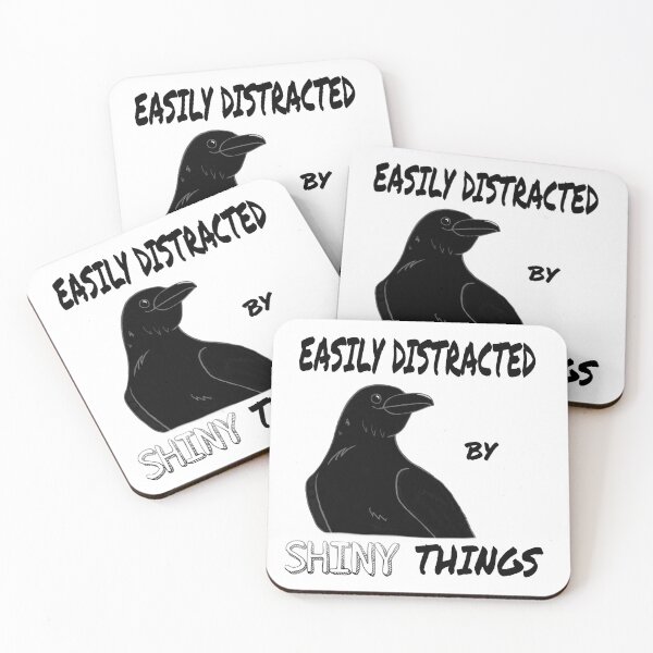 Item preview, easily distracted crow designed and sold by riddled-opus.