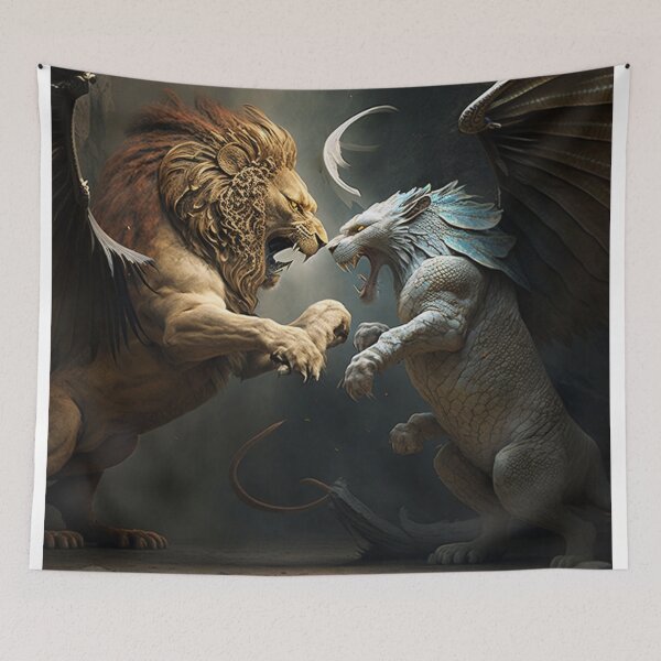 Item preview, Lion Vs Dragon - Mythical Animals designed and sold by JoshiexJames.