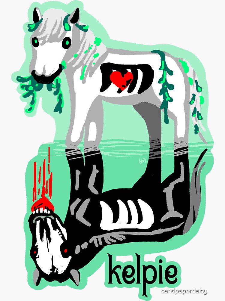 "Kelpie fae evil faerie brook horse horse monster cryptid legend scary