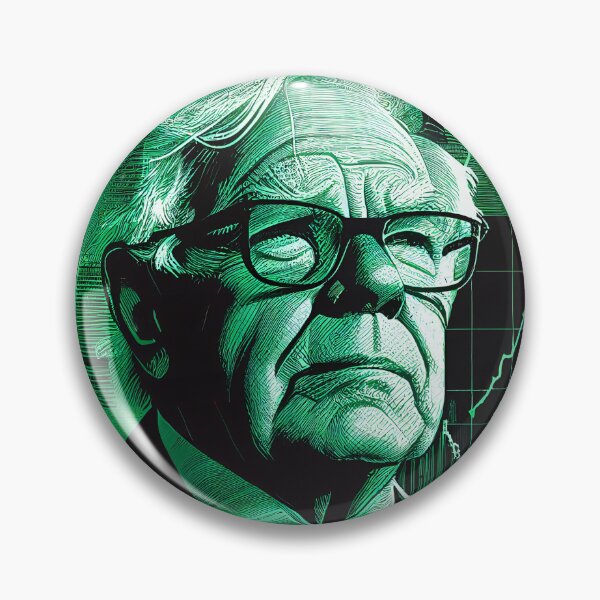 Item preview, Warren Buffett Portrait Illustration designed and sold by NiceGoodBetter.