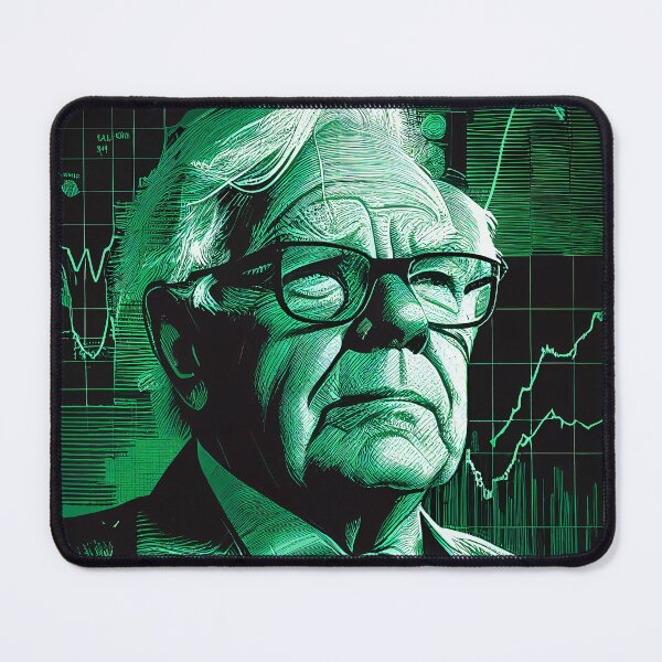 Item preview, Warren Buffett Portrait Illustration designed and sold by NiceGoodBetter.