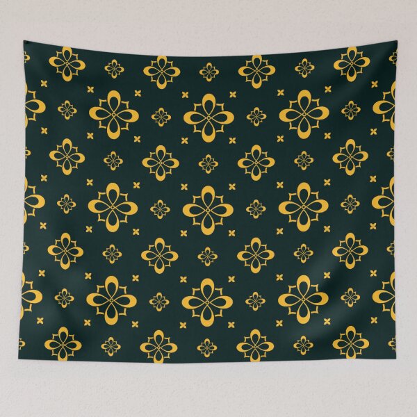 Item preview, Gold pattern applique, Neapolitan lattice pattern wallpaper design, fashion prints, golden pattern decoration, home textile, retro decoctor photography designed and sold by Casanova7000.