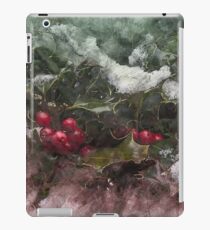 Christmas Holly Sketch iPad Case/Skin