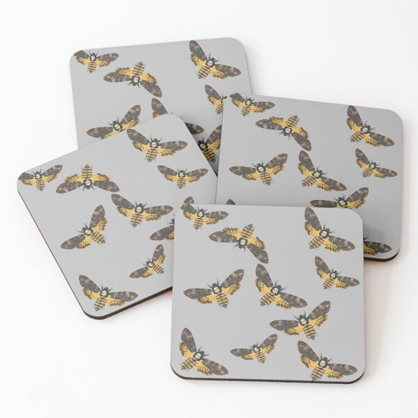 Item preview, Death's Head Moths Grey designed and sold by Ashley Gagnon.