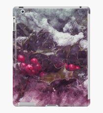 Christmas Holly Sketch 2 iPad Case/Skin